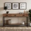 Fulton Extra Wide Console Table, Pine Effect -Home Luxe Studio 30925274