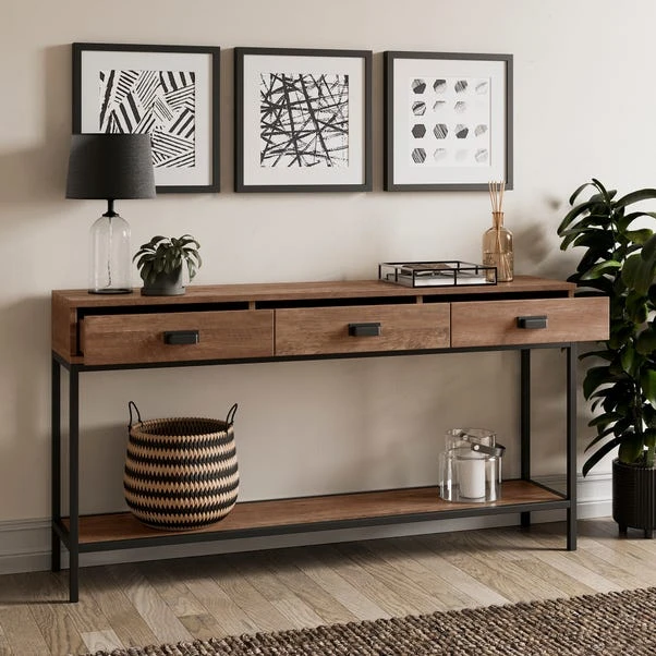 Fulton Extra Wide Console Table, Pine Effect 4 Fulton Extra Wide Console Table, Pine Effect - Image 2
