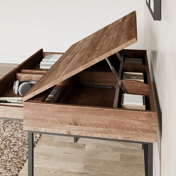 Fulton Draftsman Desk, Pine Effect 6 Fulton Draftsman Desk, Pine Effect - Image 4