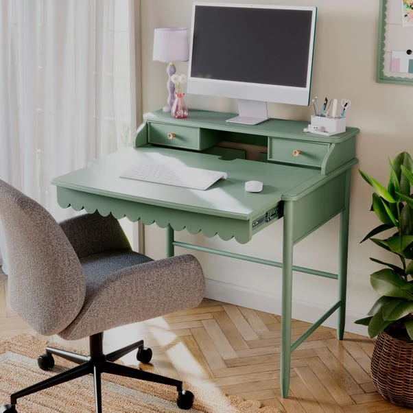 Remi Scalloped Small Step Up Desk 6 Remi Scalloped Small Step Up Desk - Image 4