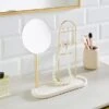 Freestanding Marble Round Dressing Table Mirror With Jewellery Storage 2 Freestanding Marble Round Dressing Table Mirror With Jewellery Storage -Home Luxe Studio 30925329