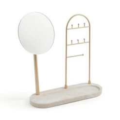 Freestanding Marble Round Dressing Table Mirror With Jewellery Storage 7 Freestanding Marble Round Dressing Table Mirror With Jewellery Storage -Home Luxe Studio 30925329 alt02