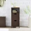 Chocolate Bathroom Cabinet With Drawers 1 Chocolate Bathroom Cabinet With Drawers -Home Luxe Studio 30925330