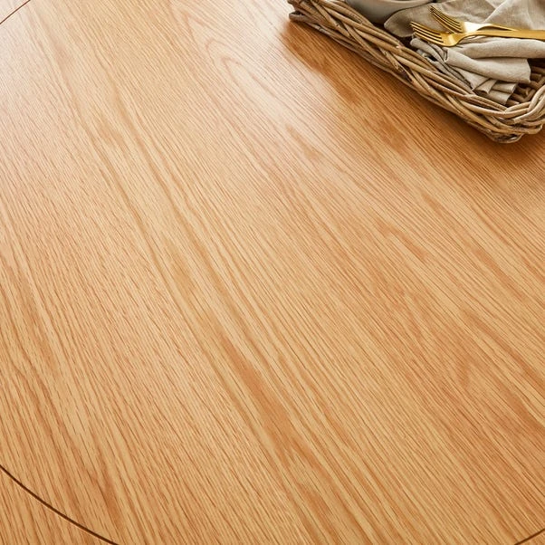 Xavi 4 Seater Round Dining Table, Oak 4 Xavi 4 Seater Round Dining Table, Oak - Image 2