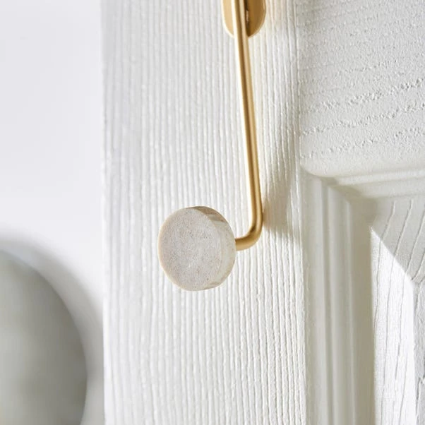 Marble Single Overdoor Towel Hook 4 Marble Single Overdoor Towel Hook - Image 2