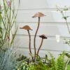 Iron Mushroom Stake 2 Iron Mushroom Stake -Home Luxe Studio 30925691