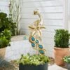 Peacock Iron Wind Spinner Stake 2 Peacock Iron Wind Spinner Stake -Home Luxe Studio 30925696