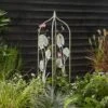 Lotus Plant Iron Obelisk Support Ornament -Home Luxe Studio 30925699