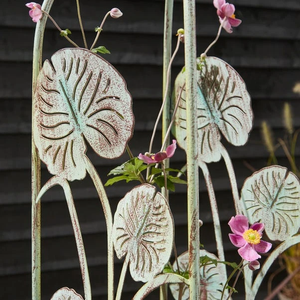 Lotus Plant Iron Obelisk Support Ornament 4 Lotus Plant Iron Obelisk Support Ornament - Image 2