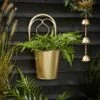 Iron Gold Wall Mounted Plant Pot