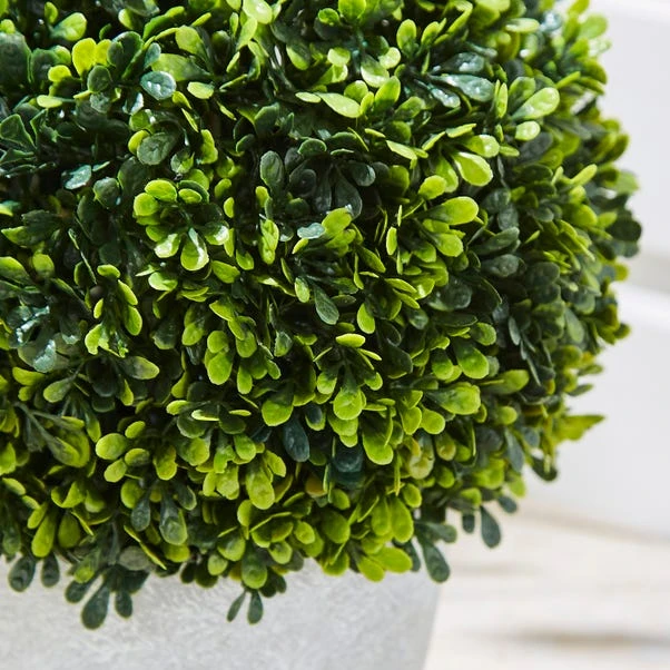 Artificial Round Topiary Tree In Grey Plant Pot 4 Artificial Round Topiary Tree In Grey Plant Pot - Image 2