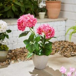 Artificial Hydrangea In Plant Pot -Home Luxe Studio 30925749