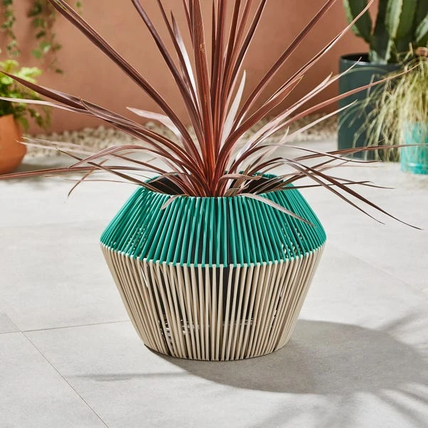 Two Tone Woven Plant Pot 3 Two Tone Woven Plant Pot