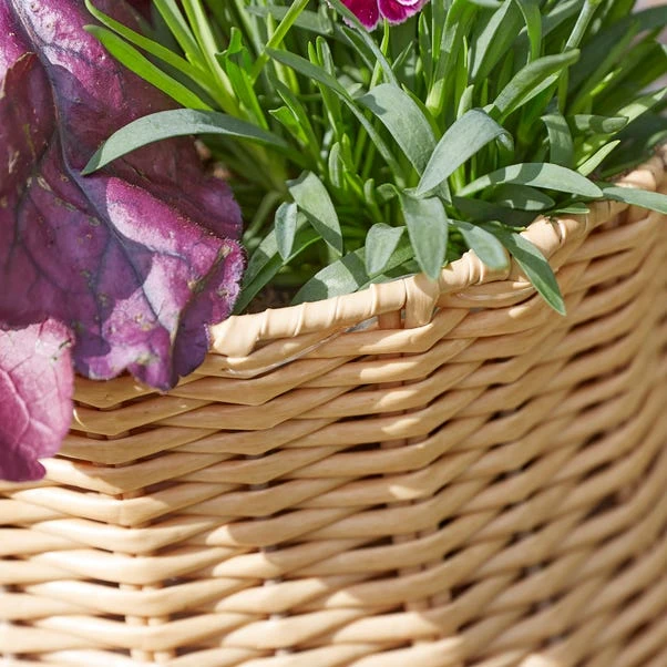 Faux Rattan Urn Shaped Woven Plant Pot 4 Faux Rattan Urn Shaped Woven Plant Pot - Image 2