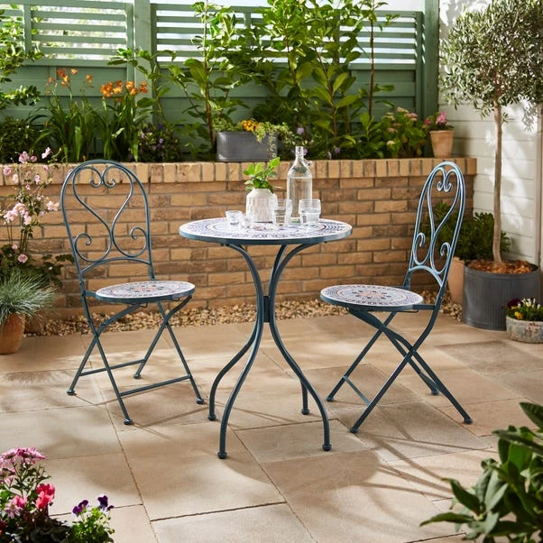 Amalfi Mosaic Effect Bistro Set 3 Amalfi Mosaic Effect Bistro Set