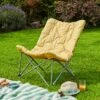 Padded Yellow Ochre Camping Chair 2 Padded Yellow Ochre Camping Chair -Home Luxe Studio 30925840