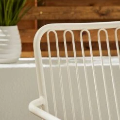 Steel Garden Chair White 7 Steel Garden Chair White -Home Luxe Studio 30926376 alt02