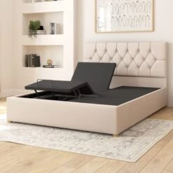 Olivier Eire Linen Adjustable Bed 28 Olivier Eire Linen Adjustable Bed -Home Luxe Studio 30926544 alt02