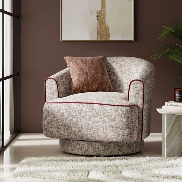 Carmen Chenille Curved Swivel Chair 4 Carmen Chenille Curved Swivel Chair - Image 2