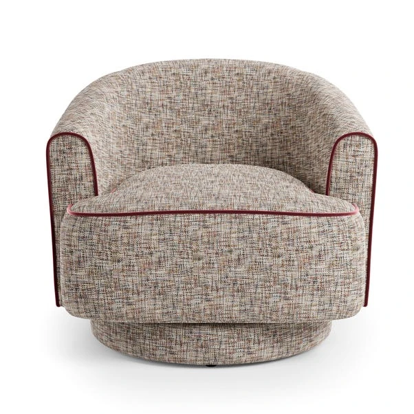 Carmen Chenille Curved Swivel Chair 10 Carmen Chenille Curved Swivel Chair - Image 8