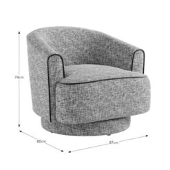 Carmen Chenille Curved Swivel Chair 21 Carmen Chenille Curved Swivel Chair -Home Luxe Studio 30926634 alt09