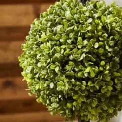 Artificial Boxwood Ball Tree In Woven Plant Pot 10 Artificial Boxwood Ball Tree In Woven Plant Pot -Home Luxe Studio 30926645 alt02
