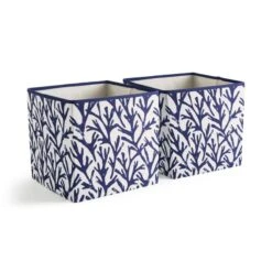 Set Of 2 Coastal Coral Storage Cubes 16 Set Of 2 Coastal Coral Storage Cubes -Home Luxe Studio 30926814 alt02