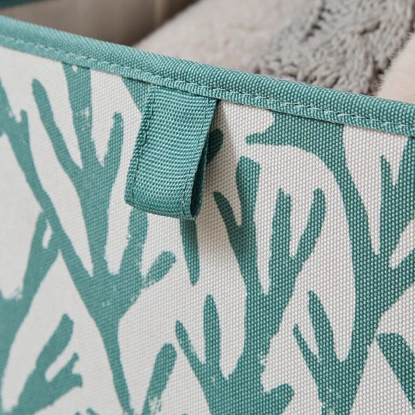 Set Of 2 Coastal Coral Storage Cubes 4 Set Of 2 Coastal Coral Storage Cubes - Image 2