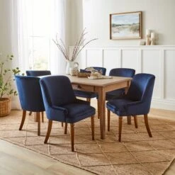 Beatrice Dining Chair, Luxe Navy Velvet 13 Beatrice Dining Chair, Luxe Navy Velvet -Home Luxe Studio 30927138 alt03