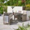 Grey Rattan 4 Seater Dining Cube Set 2 Grey Rattan 4 Seater Dining Cube Set -Home Luxe Studio 30927273