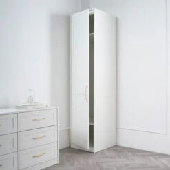Austen Single Wardrobe, White -Home Luxe Studio 30927308 alt06