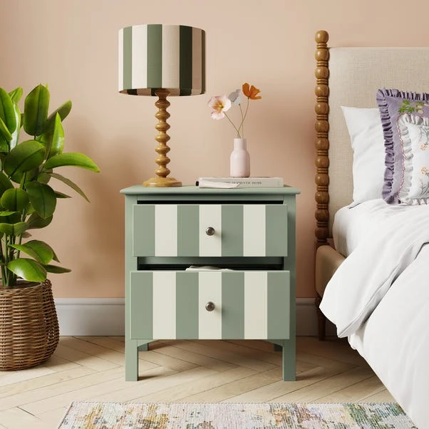 Beatrice Wide 2 Drawer Bedside Table 4 Beatrice Wide 2 Drawer Bedside Table - Image 2