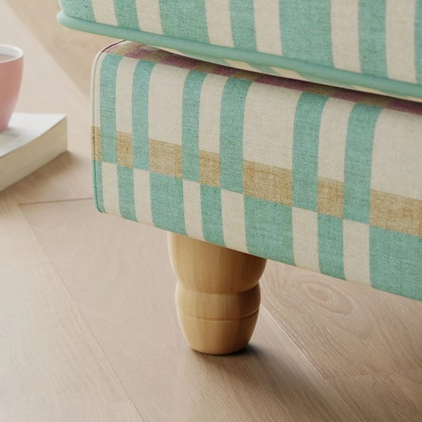 Beatrice Checkerboard Woven Stripe Snuggle Chair 6 Beatrice Checkerboard Woven Stripe Snuggle Chair - Image 4