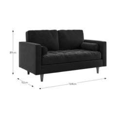 Zoe Casual Sit Velvet 2 Seater Sofa 37 Zoe Casual Sit Velvet 2 Seater Sofa -Home Luxe Studio 30927541 alt09