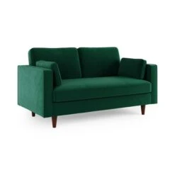 Zoe Plain Velvet 2 Seater Sofa -Home Luxe Studio 30927565 alt06
