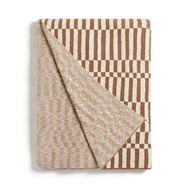 Rectangle Checkerboard Knit Throw 130cm X 180cm 6 Rectangle Checkerboard Knit Throw 130cm X 180cm - Image 4