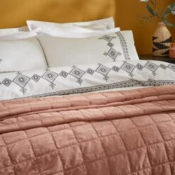 Embroidered Inca 100% Cotton Duvet Cover And Pillowcase Set 36 Embroidered Inca 100% Cotton Duvet Cover And Pillowcase Set -Home Luxe Studio 30927929 alt03