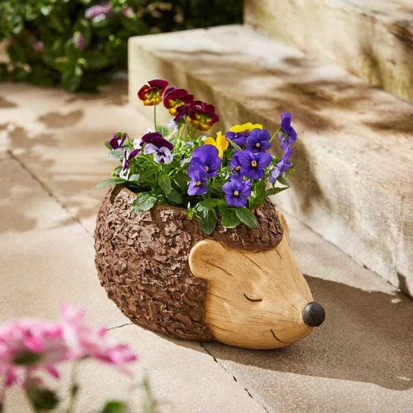 Resin Hedgehog Plant Pot 3 Resin Hedgehog Plant Pot
