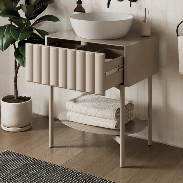 Alita Single Vanity Unit, Sandstone 4 Alita Single Vanity Unit, Sandstone - Image 2