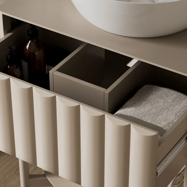 Alita Single Vanity Unit, Sandstone 5 Alita Single Vanity Unit, Sandstone - Image 3
