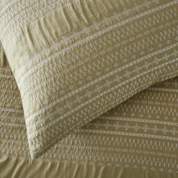 Alara Jaquard 100% Cotton Duvet Cover And Pillowcase Set 13 Alara Jaquard 100% Cotton Duvet Cover And Pillowcase Set - Image 11