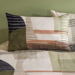 Lukas Geometric Cotton Duvet Cover & Pillowcase Set 25 Lukas Geometric Cotton Duvet Cover & Pillowcase Set -Home Luxe Studio 30928532 alt04