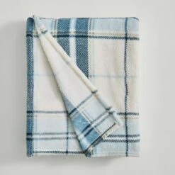 Printed Check Fleece Throw 12 Printed Check Fleece Throw -Home Luxe Studio 30928609 alt02