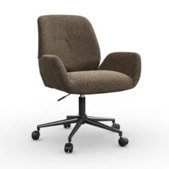 Ginny Boucle Swivel Office Chair -Home Luxe Studio 30928669 alt05