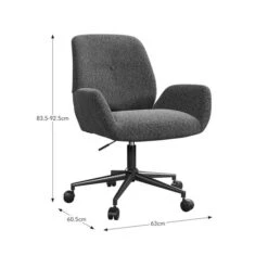 Ginny Boucle Swivel Office Chair -Home Luxe Studio 30928669 alt09