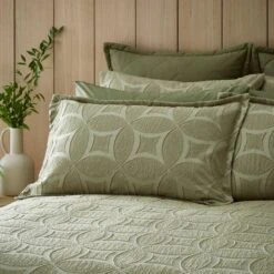 Alda Textured Soft Olive Oxford Pillowcase