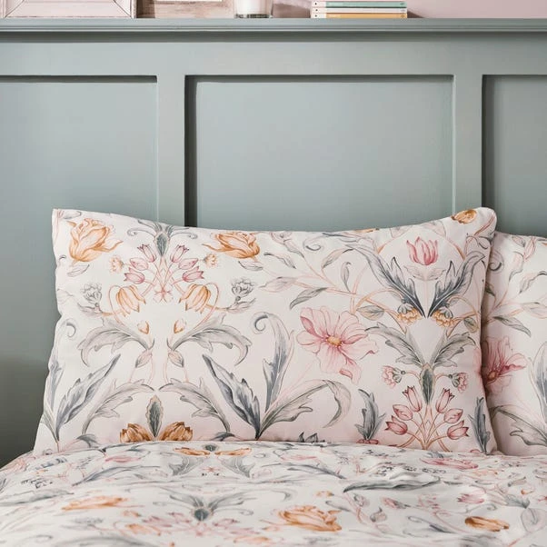 Imi Tulip Floral 144 Thread Count Cotton Duvet Cover & Pillowcase Set 10 Imi Tulip Floral 144 Thread Count Cotton Duvet Cover & Pillowcase Set - Image 8