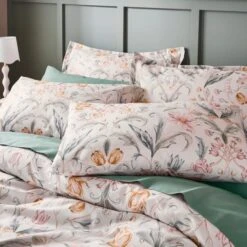 Imi Tulip Floral 144 Thread Count Cotton Duvet Cover & Pillowcase Set 31 Imi Tulip Floral 144 Thread Count Cotton Duvet Cover & Pillowcase Set -Home Luxe Studio 30929297 alt03