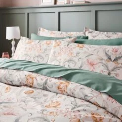 Imi Tulip Floral 144 Thread Count Cotton Duvet Cover & Pillowcase Set 26 Imi Tulip Floral 144 Thread Count Cotton Duvet Cover & Pillowcase Set -Home Luxe Studio 30929321 alt04