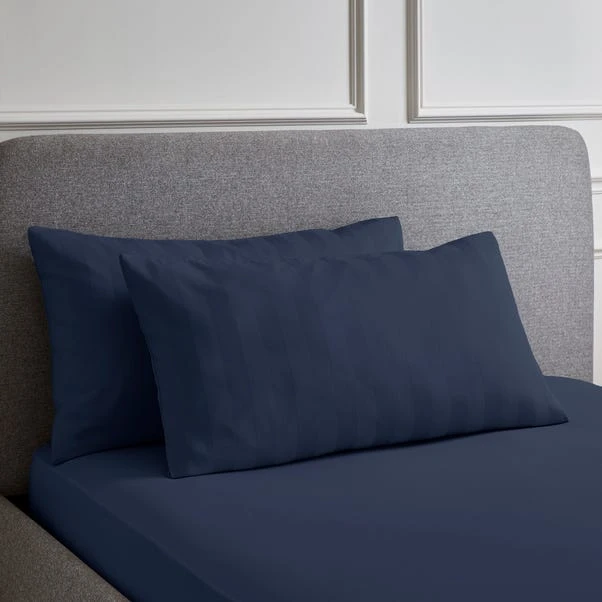 Hotel 230 Thread Count Sateen Stripe Large Standard Pillowcase Pair 4 Hotel 230 Thread Count Sateen Stripe Large Standard Pillowcase Pair - Image 2